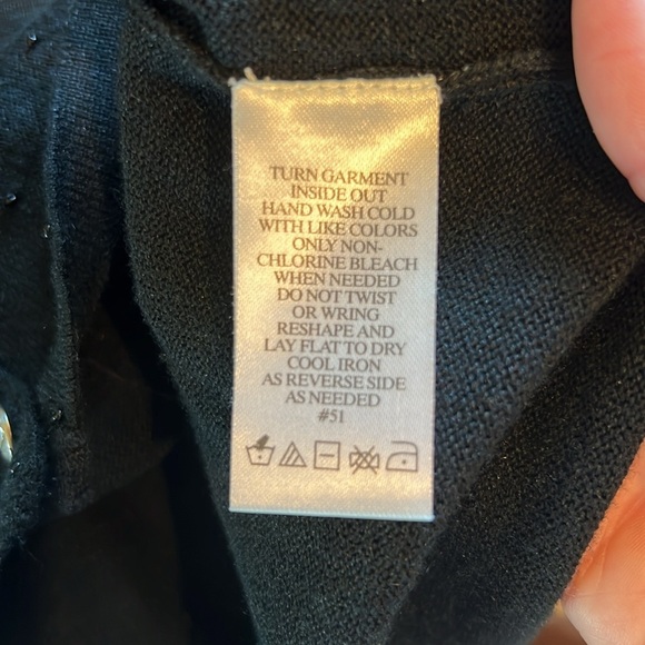 Studio Joy Black Jeweled Christmas Tree Sleeveless Button Up Vest Size Medium - Picture 8 of 8